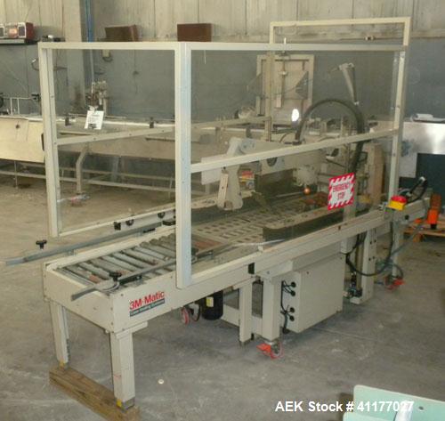 Used 3M Top and Bottom Case Taper, Model 12RF, Type 18700, Carbon Steel. Up to 8 cases per minute. Case size range: Length 10’’ to 24’’, Width 8’’ to 19-1/2’’, Height 6’’ to 20’’. Tape width 3". Moto...