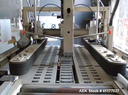 Used 3M Top and Bottom Case Taper, Model 12RF, Type 18700, Carbon Steel. Up to 8 cases per minute. Case size range: Length 10’’ to 24’’, Width 8’’ to 19-1/2’’, Height 6’’ to 20’’. Tape width 3". Moto...