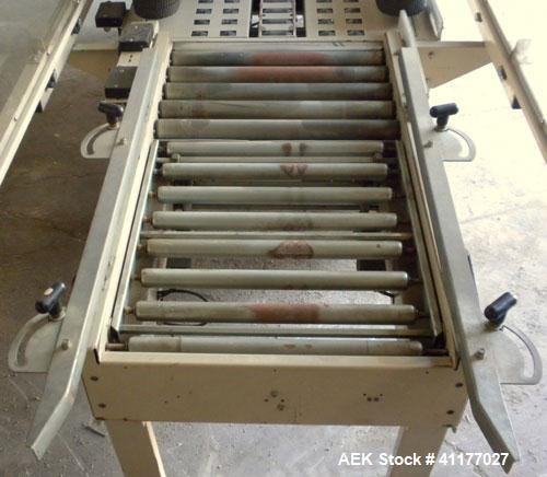 Used 3M Top and Bottom Case Taper, Model 12RF, Type 18700, Carbon Steel. Up to 8 cases per minute. Case size range: Length 10’’ to 24’’, Width 8’’ to 19-1/2’’, Height 6’’ to 20’’. Tape width 3". Moto...