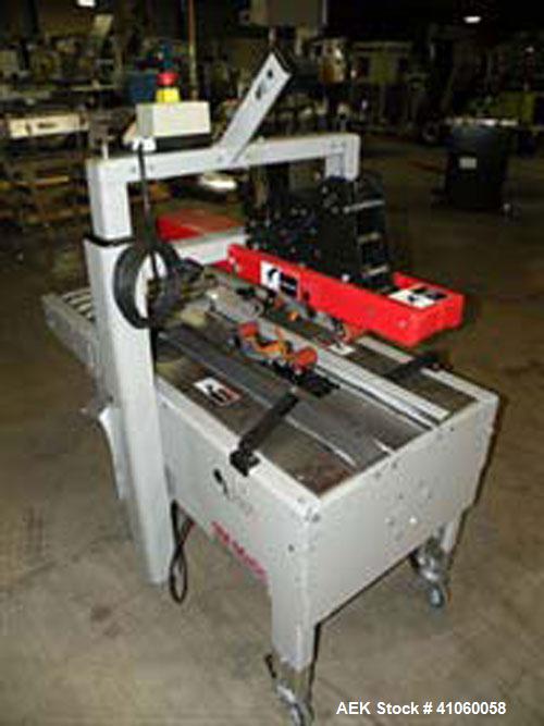 Used 3M-Matic Top And Bottom Adjustable Case Sealer, Model 200A, Type 29200, Carbon Steel. Up to 40 cases per minute, minimum case size 6" wide x 4.75" high x 6" long, maximum case size 21.5" wide x ...