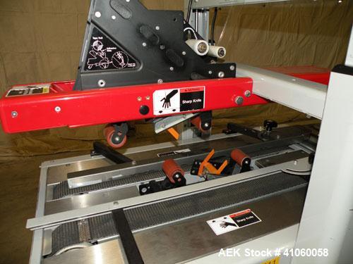 Used 3M-Matic Top And Bottom Adjustable Case Sealer, Model 200A, Type 29200, Carbon Steel. Up to 40 cases per minute, minimum case size 6" wide x 4.75" high x 6" long, maximum case size 21.5" wide x ...