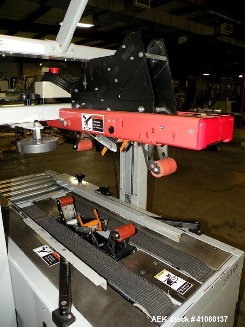 Used 3M-Matic Top And Bottom Adjustable Case Sealer, Model 200A, Type 29200, Carbon Steel. Up to 40 cases per minute, minimum case size 6" wide x 4.75" high x 6" long, maximum case size 21.5" wide x ...
