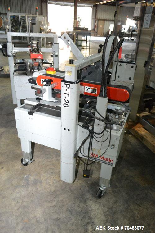 Used 3M-Matic Model 200A Top Only Adjustable Case Sealer. Up to 40 cases per minute, minimum case size 6” wide x 4.75” high x 6”' long, maximum case size 21.5” wide x 24.5” to 28.5” high x unlimited ...