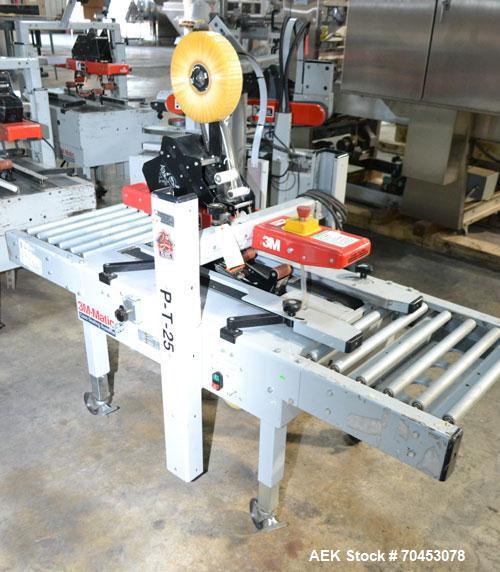Used 3M-Matic Model 200A Top Only Adjustable Case Sealer. Up to 40 cases per minute, minimum case size 6” wide x 4.75” high x 6”' long, maximum case size 21.5” wide x 24.5” to 28.5” high x unlimited ...