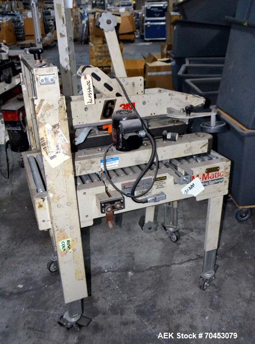Used 3M 12A-18600 Semi auto adjustable top case taper capable of speeds up to 27 cpm depending on application, and operator dexterity. Case size range of: 6" - unlimited L x 4 1/2" - 20" W x 4 3/4" -...