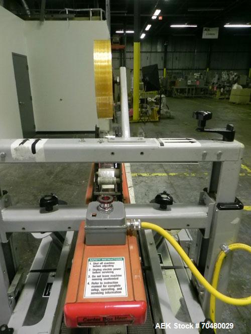 Used 3M-Matic Model 200A Top Only Adjustable Case Sealer. Up to 40 cases per minute, minimum case size 6" wide x 4.75" high x 6"' long, maximum case size 21.5" wide x 24.5" to 28.5" high x unlimited ...