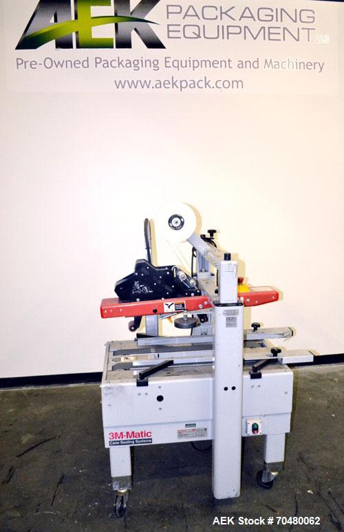 Used 3M-Matic Model 200A Top Only Adjustable Case Sealer. Up to 40 cases per minute, minimum case size 6” wide x 4.75” high x 6”' long, maximum case size 21.5” wide x 24.5” to 28.5” high x unlimited ...