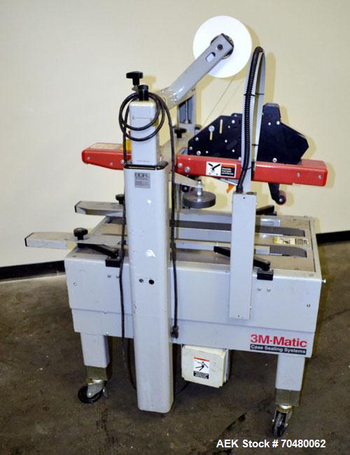 Used 3M-Matic Model 200A Top Only Adjustable Case Sealer. Up to 40 cases per minute, minimum case size 6” wide x 4.75” high x 6”' long, maximum case size 21.5” wide x 24.5” to 28.5” high x unlimited ...