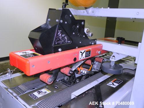 Used 3M-Matic Top & Bottom Adjustable Case Sealer, Model 200A, Type 29200, Carbon Steel. Up to 40 cases per minute, minimum case size 6" wide x 4.75" high x 6'' long, maximum case size 21.5" wide x 2...
