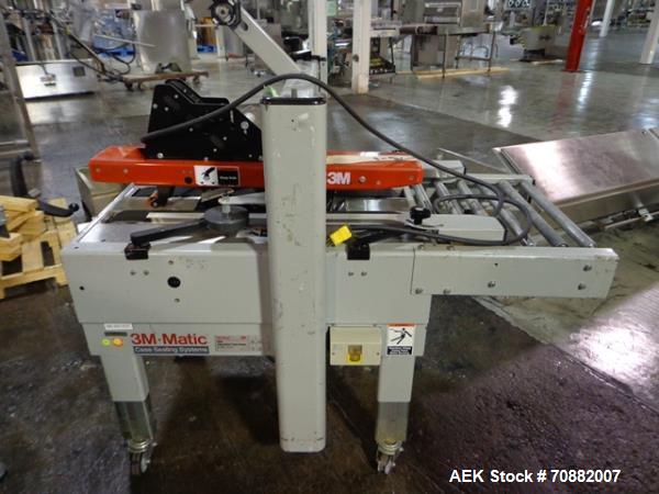 Used 3M Model 200A, Type 19000 Case Sealer. Top and bottom seal, 115 volt, serial# 1813.