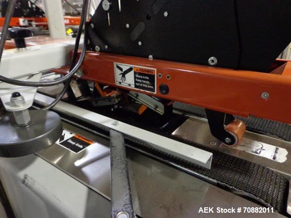 Used 3M Model 200A, Type 29200 Top and Bottom Adjustable Case Sealer. Up to 40 cases per minute, minimum case size 6" wide x 4.75" high x 6"' long, maximum case size 21.5" wide x 24.5" to 28.5" high ...