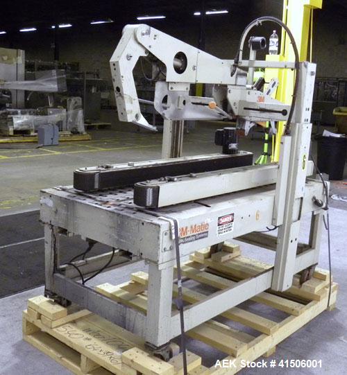 Used 3M-Matic Top Only Adjustable Case Sealer, Model 12AF, Type 48800, Carbon Steel. Capable of speeds up to 26 cases per minute. Minimum case size 6" wide x 4.75" high x 6" long, maximum case size 2...