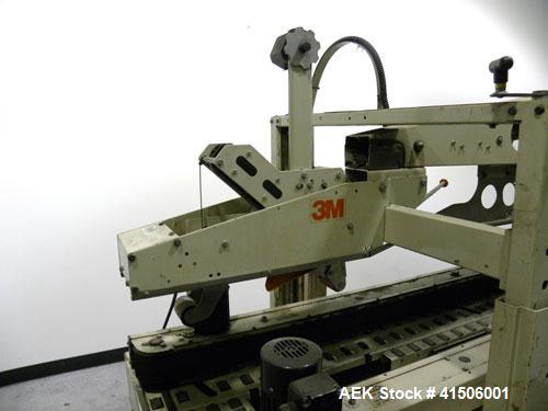 Used 3M-Matic Top Only Adjustable Case Sealer, Model 12AF, Type 48800, Carbon Steel. Capable of speeds up to 26 cases per minute. Minimum case size 6" wide x 4.75" high x 6" long, maximum case size 2...