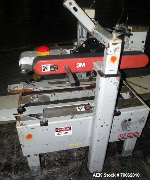 Used 3M-Matic Top Only Adjustable Case Sealer, Model 700A, Type 29200, Carbon Steel. Up to 30 cases per minute. Case size range: length 6 to unlimited, width 6 to 21-1/2, height 4-3/4 to 24-1/2. Manu...