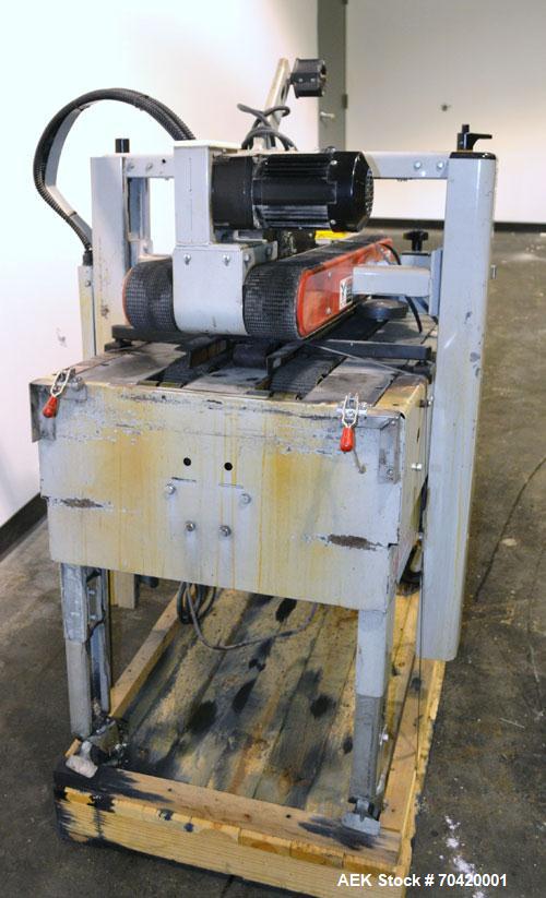 Used 3M-Matic Top and Bottom Adjustable Case Sealer, Model 700A, Type 29200, Carbon Steel. Up to 30 cases per minute. Case size range:  length 6’’ to unlimited, width 6’’ to 21-1/2’’, height 4-3/4’’ ...