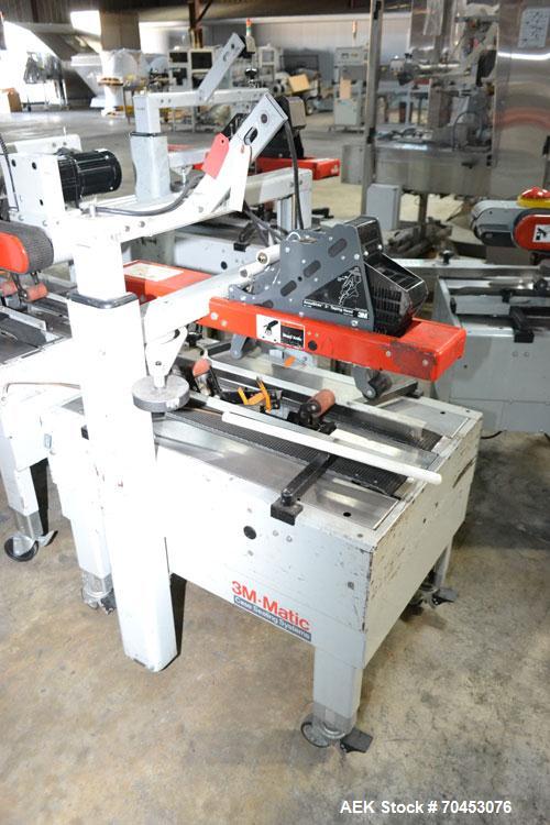 Used 3M-Matic Model 700A Top Only Adjustable Case Sealer. Up to 40 cases per minute, minimum case size 6” wide x 4.75” high x 6”' long, maximum case size 21.5” wide x 24.5” to 28.5” high x unlimited ...