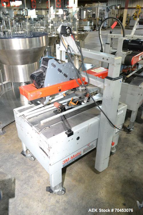 Used 3M-Matic Model 700A Top Only Adjustable Case Sealer. Up to 40 cases per minute, minimum case size 6” wide x 4.75” high x 6”' long, maximum case size 21.5” wide x 24.5” to 28.5” high x unlimited ...