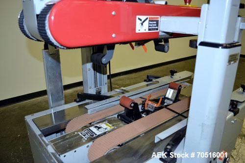 Used 3M-Matic 700A Top and Bottom Adjustable Case Sealer, Type 39600. Rated speeds up to 30 cases per minute. Case size range:  length 6” to unlimited, width 6” to 21-1/2”, height 4-3/4” to 24-1/2”. ...