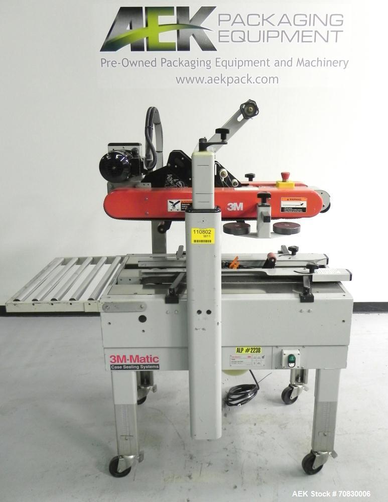 Used 3M-Matic 700A Top and Bottom Adjustable Case Sealer. Type 29200 is capable of speeds up to 30 cases per minute. Case size range: length 6’’ to unlimited, width 6’’ to 21-1/2’’, height 4-3/4’’ to...