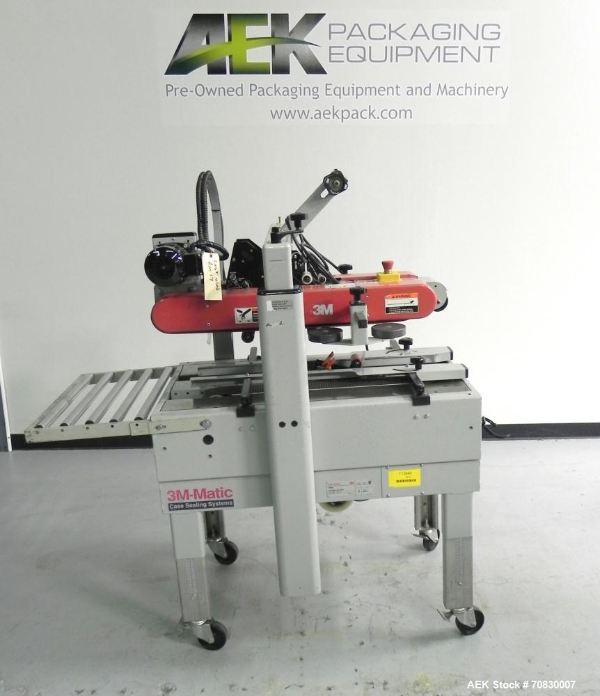 Used 3M-Matic 700A Top and Bottom Adjustable Case Sealer. Type 29200 is capable of speeds up to 30 cases per minute. Case size range: length 6’’ to unlimited, width 6’’ to 21-1/2’’, height 4-3/4’’ to...