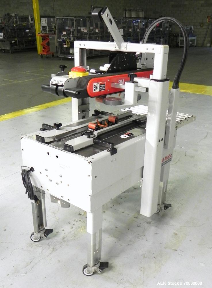 Used 3M-Matic 700A Top and Bottom Adjustable Case Sealer. Type 29200 is capable of speeds up to 30 cases per minute. Case size range: length 6’’ to unlimited, width 6’’ to 21-1/2’’, height 4-3/4’’ to...