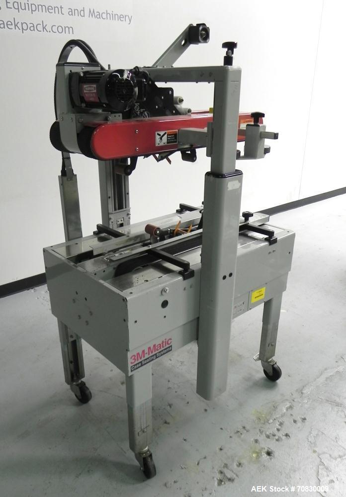 Used 3M-Matic 700A Top and Bottom Adjustable Case Sealer. Type 29200 is capable of speeds up to 30 cases per minute. Case size range: length 6’’ to unlimited, width 6’’ to 21-1/2’’, height 4-3/4’’ to...