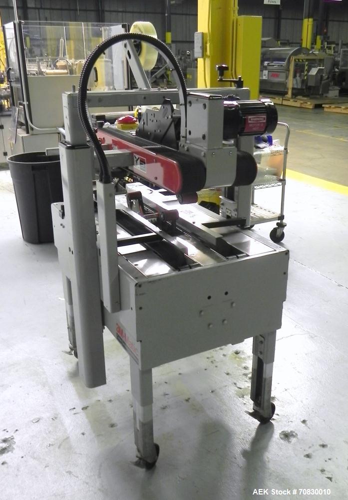 Used 3M-Matic 700A Top and Bottom Adjustable Case Sealer. Type 29200 is capable of speeds up to 30 cases per minute. Case size range: length 6 to unlimited, width 6 to 21-1/2, height 4-3/4 to 24-1/2....