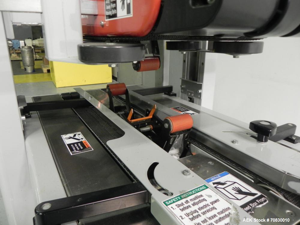 Used 3M-Matic 700A Top and Bottom Adjustable Case Sealer. Type 29200 is capable of speeds up to 30 cases per minute. Case size range: length 6 to unlimited, width 6 to 21-1/2, height 4-3/4 to 24-1/2....