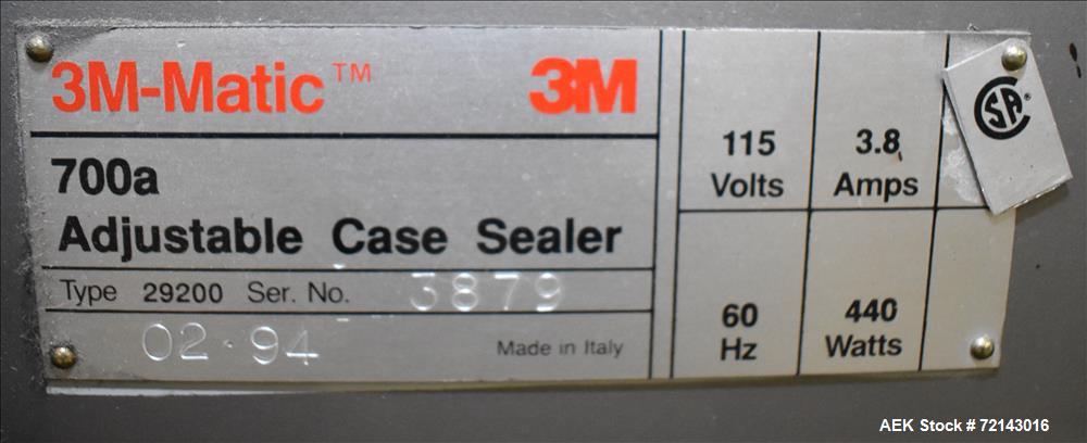 Used- 3M-Matic Model 700A Adjustable Top and Bottom Case Sealer.