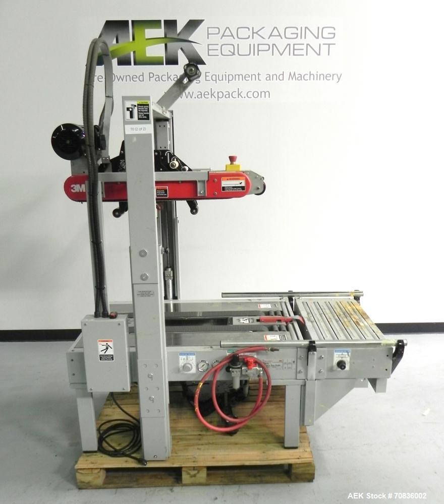 Used 3M-Matic Model 700RKS Top random Case Sealer. 3" top tape head. Capable of speeds up to 15 cases per minute. Case size range: (width) 7" - 25.5" (length) 6" - unlimited (Height) 4.75" - 25.5". T...