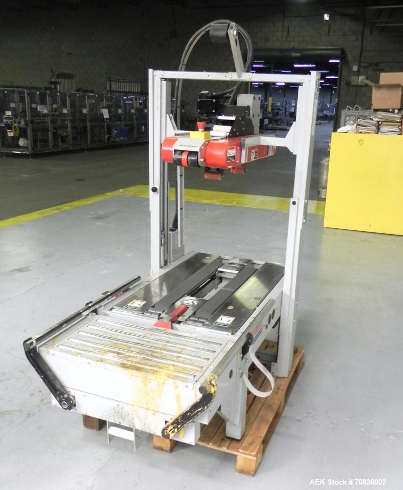 Used 3M-Matic Model 700RKS Top random Case Sealer. 3" top tape head. Capable of speeds up to 15 cases per minute. Case size range: (width) 7" - 25.5" (length) 6" - unlimited (Height) 4.75" - 25.5". T...