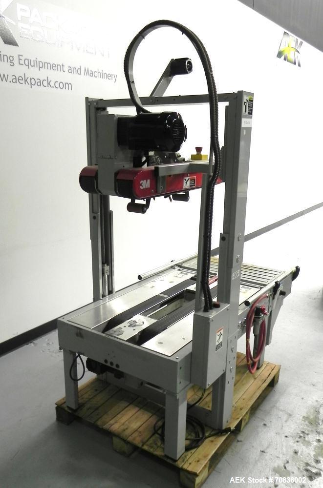 Used 3M-Matic Model 700RKS Top random Case Sealer. 3" top tape head. Capable of speeds up to 15 cases per minute. Case size range: (width) 7" - 25.5" (length) 6" - unlimited (Height) 4.75" - 25.5". T...