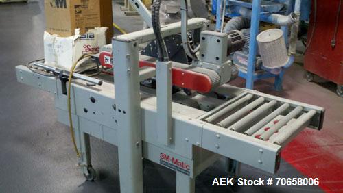 Used 3M-Matic 700R Random Case Sealer. Type 29200 is capable of speeds up to 15 cases per minute. Case size range: (Length) 6" to Unlimited (Width) 6" to 21.5" (Height) 4-3/4" to 24-1/2". Tape width ...