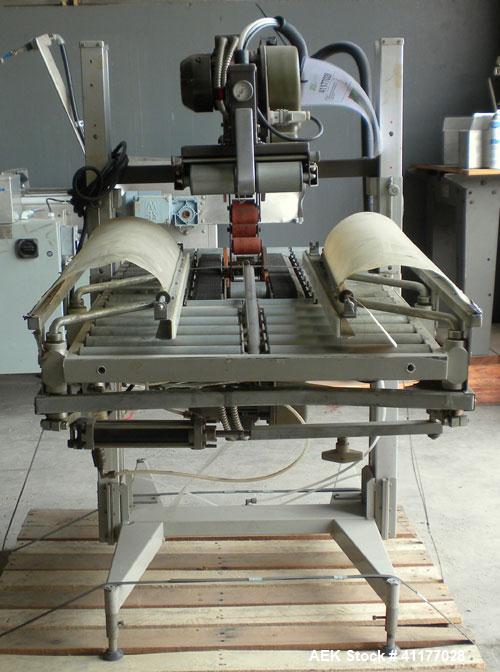 Used 3M-Matic Top and Bottom Random Case Sealer, model 7R, type 176, carbon steel. Up to 10 cases per minute. Case size range: length 6’’ to unlimited, width 5.6’’ to 20.7’’, height 5.2’’ to 19.8’’. ...