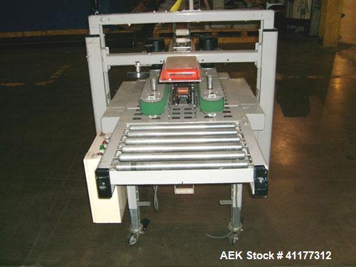 Used 3M-Matic Top And Bottom Adjustable Case Sealer, Model 800A-J, Type 19300, Carbon Steel. Up to 30 cases per minute. Case size range Length 6’’ to unlimited, Width 6’’ to 21-1/2’’, Height 4-3/4’’ ...