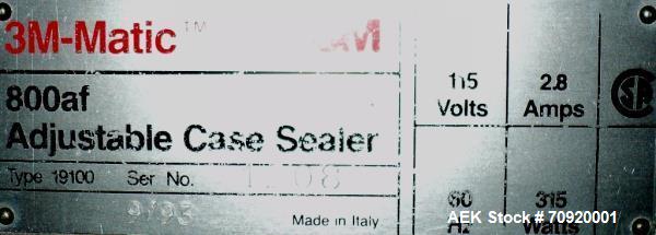 Used 3M Automatic Case Taper,Model 800AF, Type 19100
