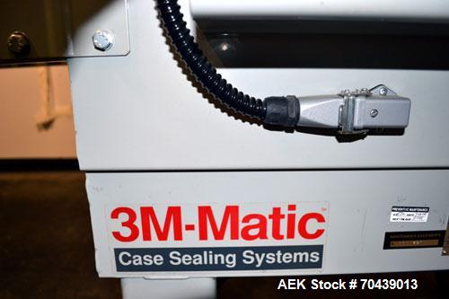 Used 3M-Matic 800A Top Only Adjustable Case Sealer, Type 39600, Carbon Steel. Capable of speeds up to 40 cases per minute. Box capacities Length 6" to unlimited, Width 4.5’’ to 21.5’’, Height 4.75’’ ...