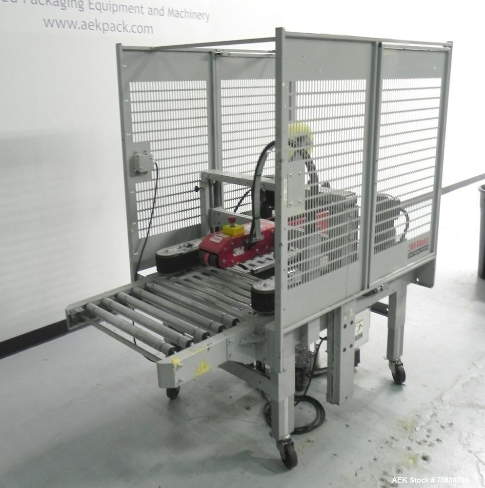 Used 3M-Matic Model 800R Random Adjustable Case Taper . Capable of speeds up to 15 cases per minute. Case size range: (width) 7" - 25.5" (length) 6" - unlimited (Height) 4.75" - 25.5". Tape width 2"....