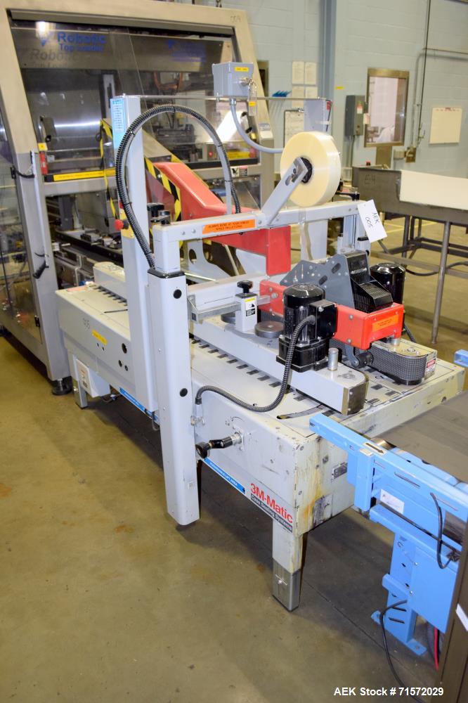 Used 3M Model 800af Adjustable Case Sealer (type 39600). Machine is capable of speeds up to 28 cases per minute. Has a case size range of: 6" - 30" or 150mm - 760mm (length), 4.75" - 21.5" or 120mm -...