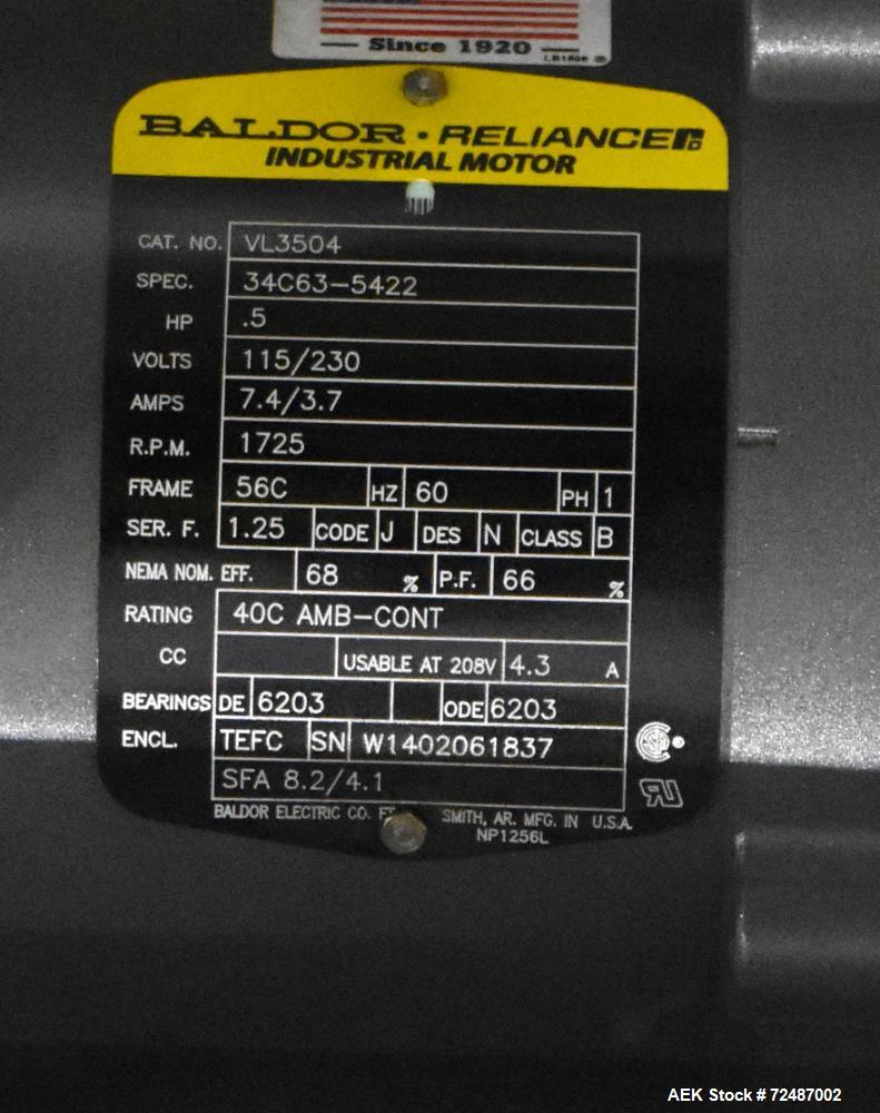 Used Belcor 150 Top and Bottom Case Tape Sealer, Model BEL 150SF. Rated up to 30 cases per minute. Case size range: 8" to unlimited (length) x  5-1/2" to 17-3/8" (width) x 4" to 21" (height). Case se...