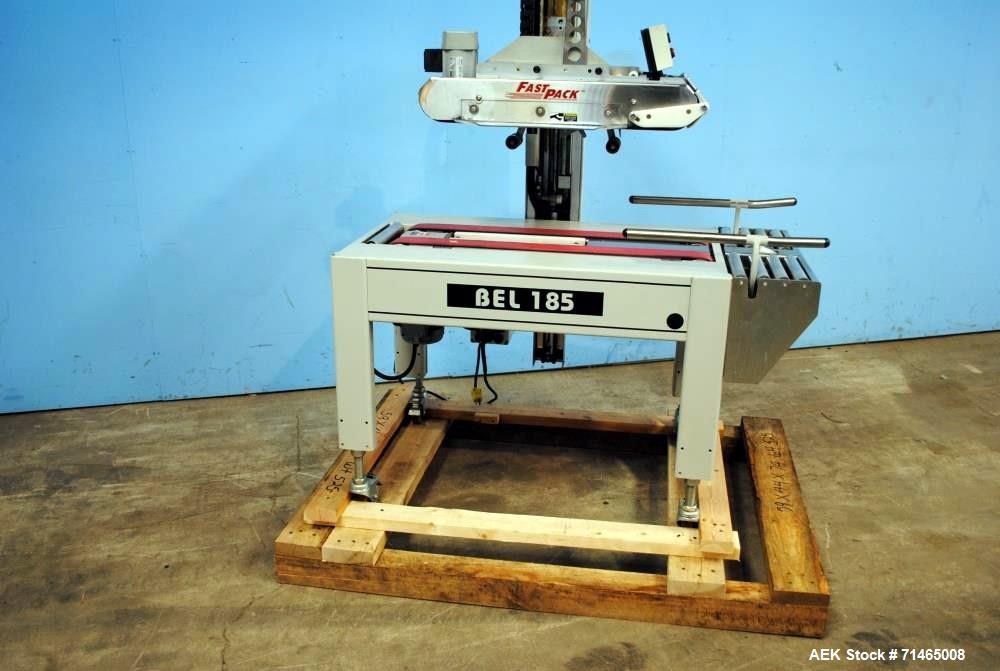 Used Belcor (Wexxar) Model 185 automatic random top case taper sealer. Capable of speeds up to 20 cases per minute. Has a case size range: 8" - unlimited length, 6" to 20" width,  4-1/2" - 19-1/2" he...