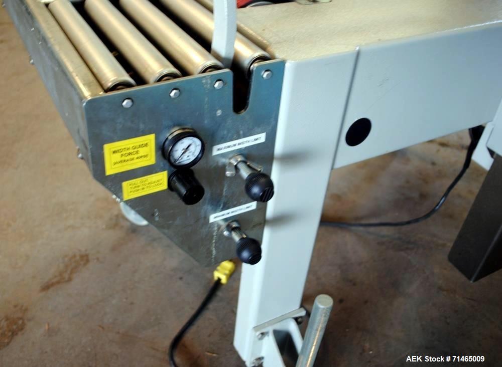 Used Belcor (Wexxar) Model 185 automatic random top case taper sealer. Capable of speeds up to 20 cases per minute. Has a case size range: 8" - unlimited length, 6" to 20" width,  4-1/2" - 19-1/2" he...