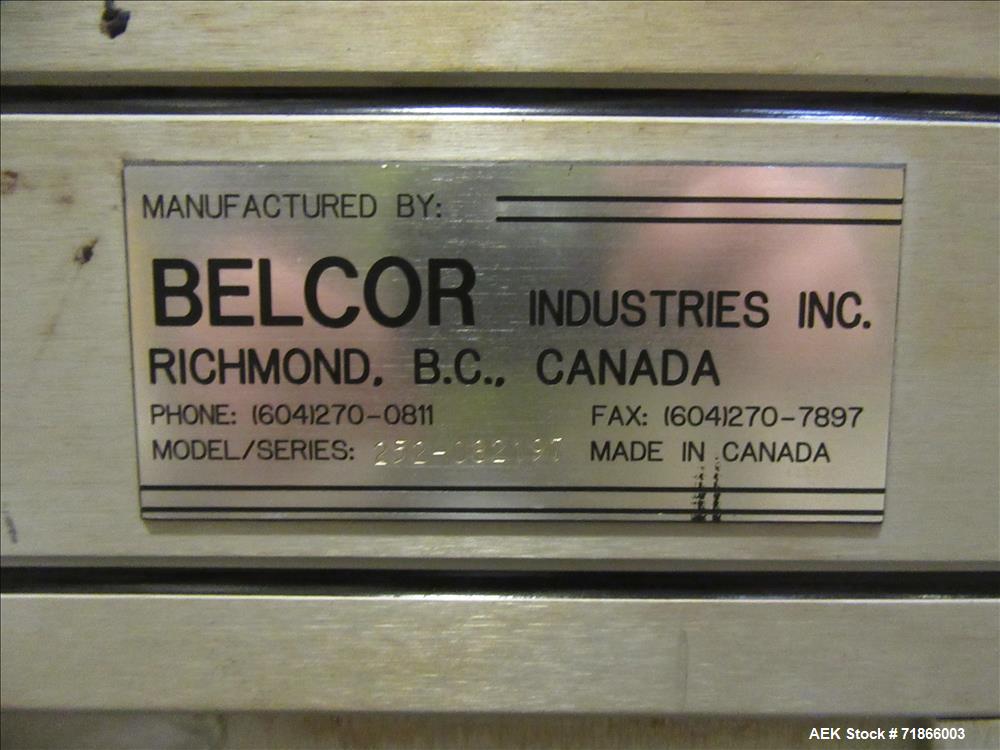 Used Belcor Model 252 Automatic Top Case Sealer/Taper. Case sealer is capable of speeds up to 25 cpm. Fully automatic operation. Case size range: 8" - 20" (length) x  6" - 15" (width)  x 4-1/2" - 16"...
