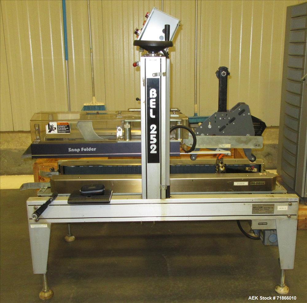 Used Belcor Model 252 Automatic Top Case Sealer/Taper.