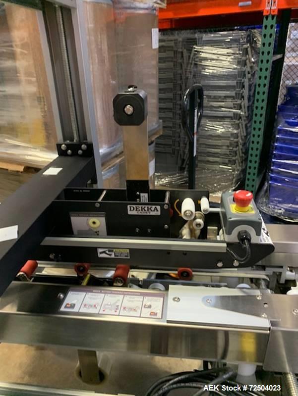 Used-Wexxar (Belcor) top and bottom case sealer with Belcor 505.Used- Wexxar-Belcor Model 505 Semi-Automatic Case Former / C...