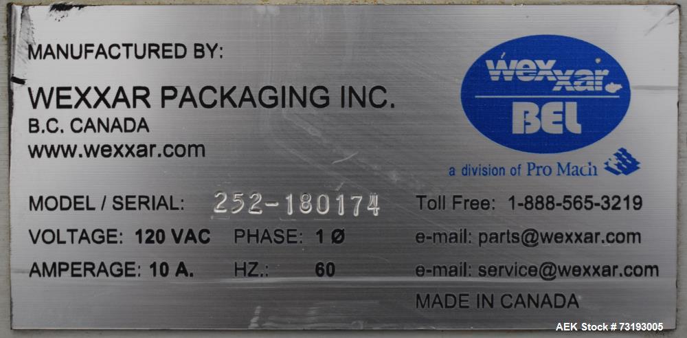 Used Wexxar Model BEL 252 Fully Automatic Case Taper - 2" Top & Bottom Dekka Tape Head