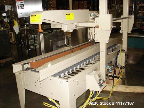 Used Bemis Case Sealer, Model 1022-SA00, Carbon Steel. Rated up to 28 cases per minute. Case size range: 6" - 24" long x 4-1/2" - 20" wide x 4-1/2" - 20" high. Fully auto side belt uniform case taper...