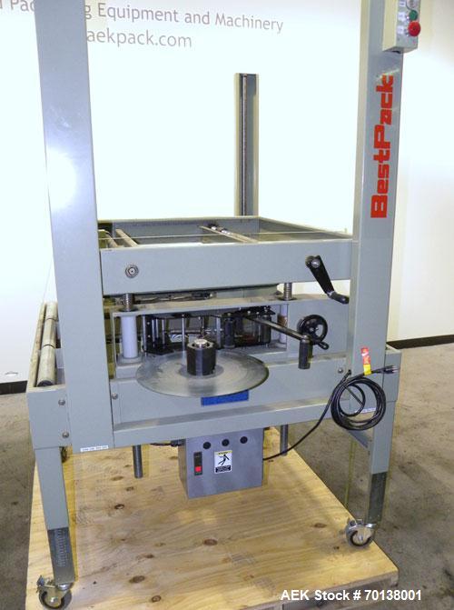 Used Best Pack Manual Side Sealing Carton Sealer, Model BP-433. Capable of speeds up to 40 cases per minute. Has a case size range: length 6" to unlimited, width 14.3" to 31" and depth 8.5" to 30". H...