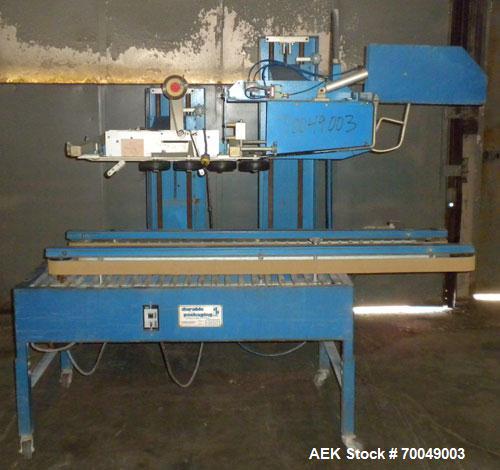 Used Durable Packaging Top Carton Sealer/Flap Sealer, Model RM-3FCS, Carbon Steel. Up to 15 cases per minute. Case size range: width 4" to 20’’, height 4-1/2’’ to 20’’, length 4’’ to unlimited. Manua...