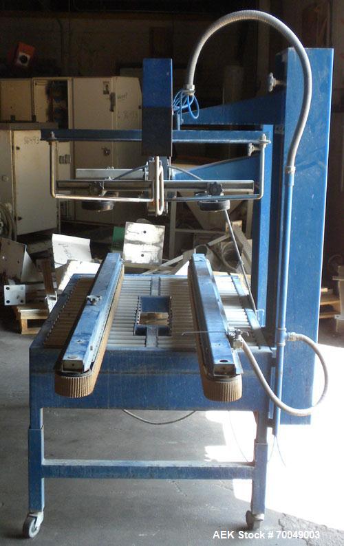 Used Durable Packaging Top Carton Sealer/Flap Sealer, Model RM-3FCS, Carbon Steel. Up to 15 cases per minute. Case size range: width 4" to 20’’, height 4-1/2’’ to 20’’, length 4’’ to unlimited. Manua...